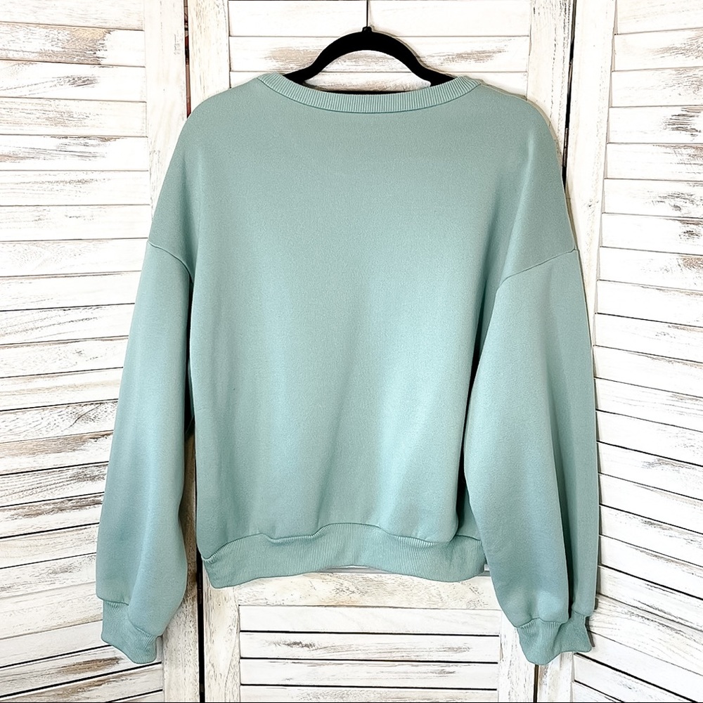 SHEIN | California West Coast Light Green Crewneck Sweatshirt - Picture 5 of 5